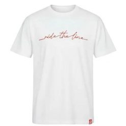 Odzież T-shirts unisex SkatePro RIDE THE LINE Koszulka - XL - Biały. Biała koszulki damskie SKATEPRO, xl, bez wzorów, bez kołnierzyka, bez ramiączek. W wyprzedaży za 97.99 zł.