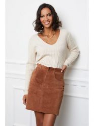 L'armoire de Suzette Sweter w kolorze kremowym rozmiar: 38/40. Brązowe swetry klasyczne damskie L'armoire de Suzette, l, z kaszmiru, bez kołnierzyka. Za 131.12 zł.