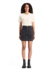 Scotch & Soda Spódnica dżinsowa w kolorze czarnym rozmiar: M. Czarne spódnice damskie Scotch & Soda, m, z aplikacjami, z bawełny, mini. Za 175.67 zł.
