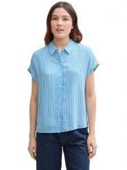 TOM TAILOR Denim Bluzka w kolorze błękitnym rozmiar: L. Niebieskie bluzki damskie TOM TAILOR DENIM, l, bez wzorów, z denimu, klasyczne, bez kołnierzyka, bez ramiączek. Za 55.95 zł.