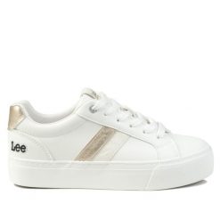 Buty damskie trampki sportowe Lee LAYLA WOMEN LOW. Białe trampki damskie Lee, bez wzorów, z materiału, bez zapięcia. Za 179.00 zł.