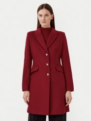 Motivi Płaszcz wełniany 0039Q200539N Bordowy Slim Fit. Czerwone płaszcze damskie Motivi, na zimę, bez wzorów, z wełny, bez kaptura. Za 799.99 zł.