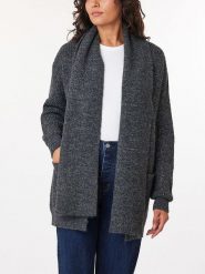 Scotch & Soda Kardigan w kolorze antracytowym rozmiar: L. Czarne kardigany damskie Scotch & Soda, l, bez wzorów, ze splotem. Za 127.35 zł.