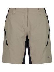 Cmp Szorty kolarskie 3w1 w kolorze beżowym rozmiar: 38. Brązowe spodenki sportowe damskie CMP, bez wzorów, z materiału, rowerowe. Za 172.89 zł.