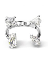 Swarovski Pierścionek z cyrkoniami rozmiar: 60. Szare pierścionki damskie Swarovski, z cyrkonią, metalowe. Za 208.99 zł.