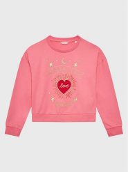 Guess Bluza J3GQ02 K82T0 Różowy Regular Fit. Czerwone bluzy dziewczęce Guess, z aplikacjami, z bawełny, bez ramiączek, bez kaptura. Za 149.99 zł.