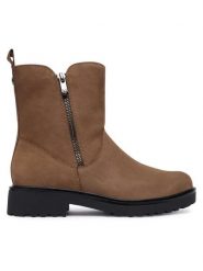 Caprice Botki 9-25414-45 Brązowy. Brązowe botki damskie Caprice, z nubiku, bez obcasa, na płaskiej podeszwie, bez zapięcia. Za 489.99 zł.