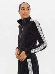 Hugo Bluza 50522805 Czarny Regular Fit. Czarne bluzy damskie Hugo, xs, bez wzorów, z bawełny, bez kaptura. Za 389.99 zł.