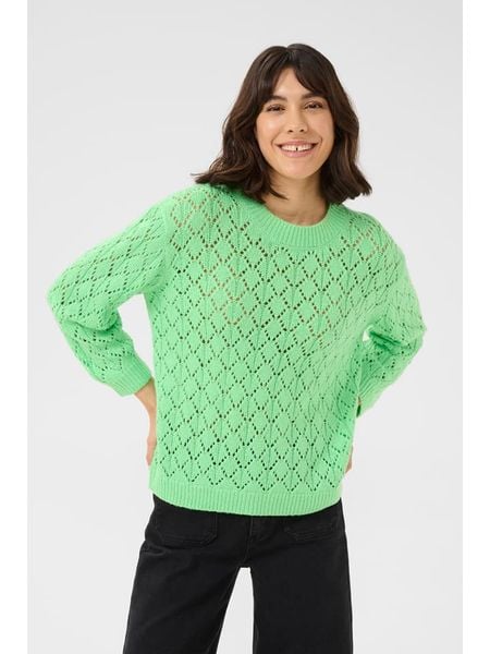 Kaffe Sweter w kolorze zielonym rozmiar: XL. Zielone swetry klasyczne damskie Kaffe, xl, bez kołnierzyka. Za 109.95 zł.