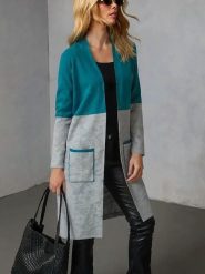 Milan Kiss Kardigan w kolorze szaro-turkusowym rozmiar: XL. Szare kardigany damskie Milan Kiss, xl, bez wzorów. Za 165.99 zł.