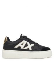 Armani Exchange Sneakersy XDX147 XV830 T780 Czarny. Czarne obuwie sportowe damskie Armani Exchange, ze skóry, bez zapięcia. Za 549.99 zł.
