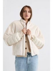 Josephine & Co Kurtka przejściowa "Adriana" w kolorze kremowym rozmiar: 34. Brązowe kurtki damskie Josephine & Co, bez wzorów, bez kaptura. Za 325.79 zł.