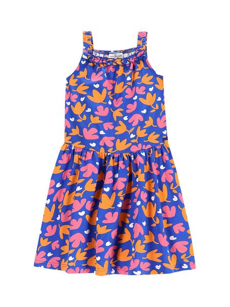 Coccodrillo Sukienka letnia WC5129301FGK Niebieski Regular Fit. Niebieskie sukienki dziewczęce COCCODRILLO, bez wzorów, z bawełny, bez ramiączek, proste. Za 39.90 zł.