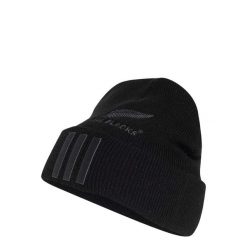 Czapka typu beanie All Blacks. Czarne czapki damskie Adidas, bez wzorów, z dzianiny. Za 119.00 zł.