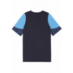 Młodzieżowa koszulka treningowa Olympique Marsylia PUMA New Navy Bleu Azur Blue. Niebieskia bluzki damskie Puma, l, w ażurowe wzory, bez kołnierzyka, bez ramiączek. Za 199.00 zł.