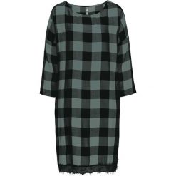 Sukienka z koronką bonprix czarno-zielony eukaliptus w kratę. Czarne sukienki damskie bonprix, w koronkowe wzory, z koronki. Za 109.99 zł.