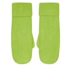 Rękawiczki Damskie Pieces. Zielone rękawiczki damskie Pieces, bez wzorów, z dzianiny. Za 79.99 zł.
