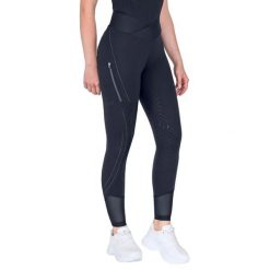 Damskie legginsy jeździeckie z pełną przyczepnością ELT Pia. Niebieskie legginsy damskie ELT, l, bez wzorów, z elastanu. Za 324.00 zł.