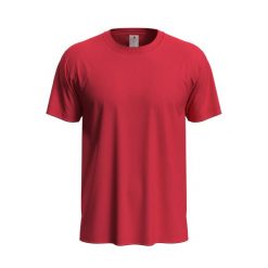 Koszulka Unisex Dla Dorosłych Z Klasycznym, Organicznym Dekoltem. Czerwone bluzki damskie Stedman, xl, bez wzorów, klasyczne, bez kołnierzyka, bez ramiączek. Za 40.99 zł.