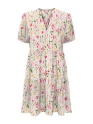 ONLY Sukienka letnia Nova 15222215 Beżowy Regular Fit. Brązowe sukienki damskie Only, bez wzorów, z wiskozy, bez ramiączek. Za 159.99 zł.