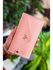 MORI Portfel w kolorze jasnoróżowym - 20 x 10 x 3 cm rozmiar: onesize. Różowe portfele damskie MORI, bez wzorów, z materiału. Za 65.99 zł.