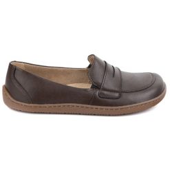 Olivier Barefoot Damskie minimalistyczne mokasyny skórzane 1280 ciemny brąz brązowe. Brązowe mokasyny damskie z materiału, bez obcasa. Za 484.00 zł.