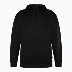 Bluza EA7 Emporio Armani Train Logo Series Embroidery Coft. Czarne bluzy damskie EA7 Emporio Armani, m, bez wzorów, z bawełny, bez kaptura. Za 589.99 zł.