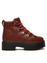Timberland Trapery Stone Street Mid TB0A27VJEM61 Brązowy. Brązowe trapery damskie Timberland, ze skóry, bez zapięcia. Za 469.99 zł.