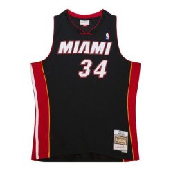 Koszulka Miami Heat Swingman 2012/13. Czarne koszulki damskie Mitchell & Ness, bez wzorów, z poliesteru, bez kołnierzyka, bez ramiączek. Za 517.00 zł.