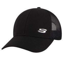 Czapka z daszkiem dla dorosłych Skechers Sport S Metal Hat Cap. Czarne czapki z daszkiem damskie Skechers, na lato, bez wzorów, z materiału. Za 119.99 zł.
