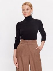 Liu Jo Golf WF3126 MA18F Czarny Regular Fit. Czarne golfy damskie Liu Jo, s, bez wzorów, z wiskozy, bez ramiączek. Za 599.99 zł.