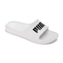 Klapki Puma Divecat V2 Lite Slide Flip Flops Unisex. Białe klapki damskie Puma, bez wzorów, z materiału, bez obcasa, bez zapięcia. Za 89.00 zł.