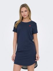 JDY Sukienka w kolorze granatowym rozmiar: L. Niebieskie sukienki damskie JDY, bez wzorów, bez ramiączek. Za 96.37 zł.