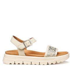 Sandały Geox. Sandały damskie Geox, bez wzorów, bez obcasa, na płaskiej podeszwie, bez zapięcia. Za 459.99 zł.