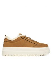 HUGO Sneakersy Lyssa Tenn 50552645 Brązowy. Brązowe obuwie sportowe damskie Hugo, ze skóry, bez zapięcia. Za 709.99 zł.