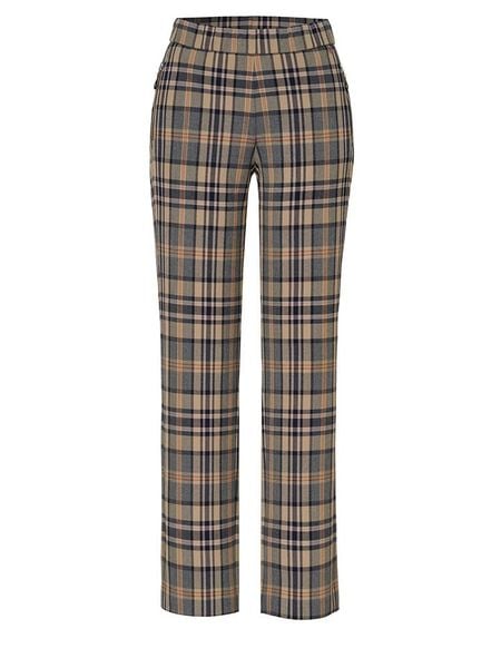 Relaxed by TONI Spodnie "Scarlet" w kolorze granatowo-beżowym rozmiar: 46/L23. Brązowe spodnie materiałowe damskie Relaxed by TONI, bez wzorów, z materiału. Za 143.90 zł.