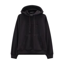 Damska bluza z kapturem z haftem CMP. Czarne bluzy damskie CMP, xl, bez wzorów, z materiału, z kapturem. Za 312.50 zł.
