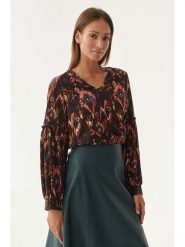 TATUUM Bluzka w kolorze brązowo-pomarańczowym rozmiar: 38. Brązowe bluzki damskie TATUUM, s, bez wzorów, z wiskozy, klasyczne, bez kołnierzyka, bez ramiączek. Za 117.45 zł.