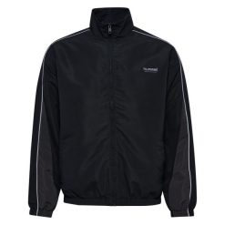 Kurtka z dresu Hummel. Czarne kurtki damskie Hummel, bez wzorów, z dresówki, bez kaptura. Za 294.50 zł.