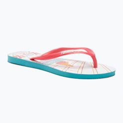 Japonki damskie Havaianas Slim Local Soul Ibiza. Brązowe klapki damskie Havaianas, bez wzorów, z gumy, bez obcasa, bez zapięcia. Za 169.99 zł.