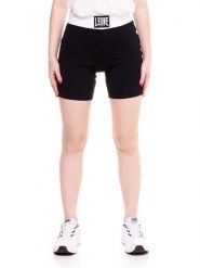 Damskie legginsy w kolorze czarno-białym. Czarne legginsy damskie LEONE 1947 APPAREL, l, z aplikacjami, z bawełny. Za 42.06 zł.