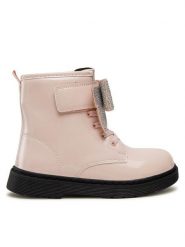 Nelli Blu Kozaki CM211016-15 Różowy. Czerwone kozaki dziewczęce Nelli Blu, bez wzorów, ze skóry, bez obcasa, bez zapięcia. Za 99.99 zł.