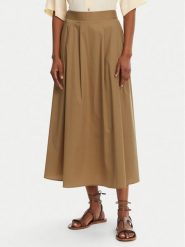 Marella Spódnica trapezowa Urali 2515101042 Brązowy Regular Fit. Brązowe spódnice damskie Marella, bez wzorów, z bawełny. Za 589.99 zł.