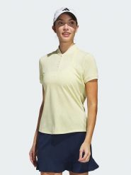 Adidas Koszulka polo "Ultimate365 Diamond Jacquard" w kolorze żółtym do golfa rozmiar: M. Żółte bluzki damskie Adidas, m, bez wzorów, bez kołnierzyka, bez ramiączek. Za 169.95 zł.