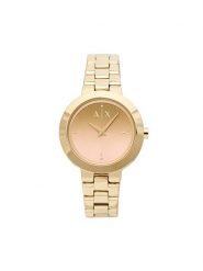 Armani Exchange Zegarek Jackie AX5182 Złoty. Żółte, analogowe zegarki damskie Armani Exchange, ze stali. Za 889.99 zł.