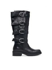 Vagabond Shoemakers Kozaki Karlie 6215-001-20 Czarny. Czarne kozaki damskie Vagabond Shoemakers, ze skóry, bez obcasa, na płaskiej podeszwie, bez zapięcia. Za 1,519.00 zł.