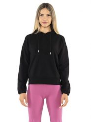 Bluza z bawełna z kaptur na co dzień na siłownię. Czarne bluzy damskie LEONE 1947 APPAREL, xl, bez wzorów, z bawełny, bez kaptura. Za 303.12 zł.