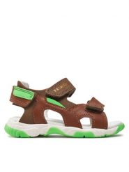 Primigi Sandały 5940500 M Brązowy. Brązowe sandały chłopięce Primigi, ze skóry, bez zapięcia. Za 159.99 zł.