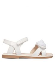 Mayoral Sandały 43732.11 Biały. Białe sandały dziewczęce Mayoral, ze skóry, bez obcasa, bez zapięcia. Za 199.99 zł.