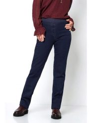 Relaxed by TONI Jegginsy - Slim fit - w kolorze granatowym rozmiar: 22. Niebieskie jeansy damskie Relaxed by TONI, bez wzorów, z materiału. Za 126.15 zł.